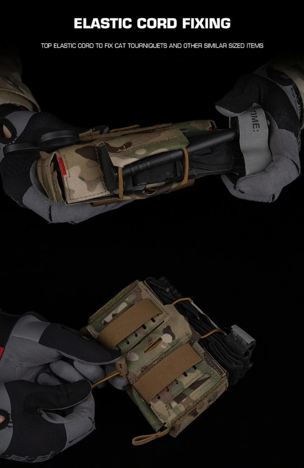 Camo Style MD2 Compact Trauma Kit Tactical IFAK Medical First Aid Pouch Outdoors Hunting Camping Patrol Survival Equipment Trekker Essentials
