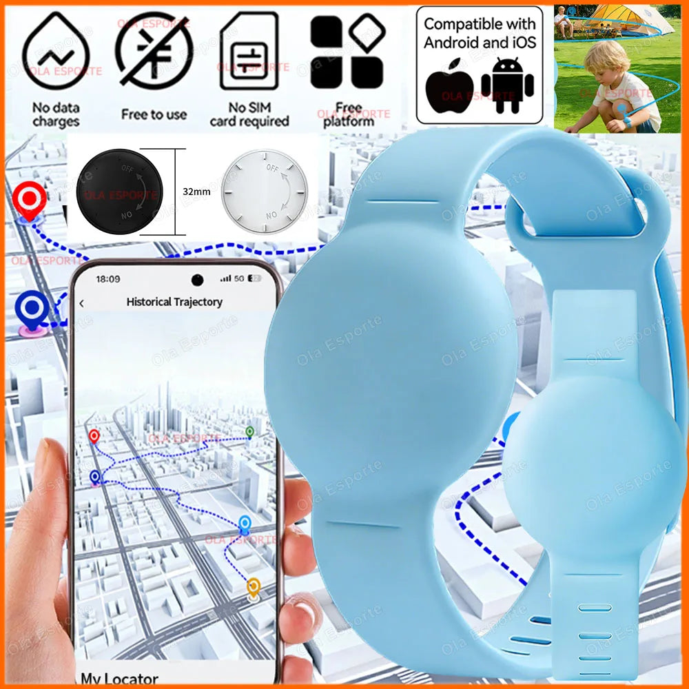 2026 Tracking Wristband Find Anti-Loss Kid Tracker Required Track History Precise Location Tracking One-Click Navigation via App Trekker Essentials