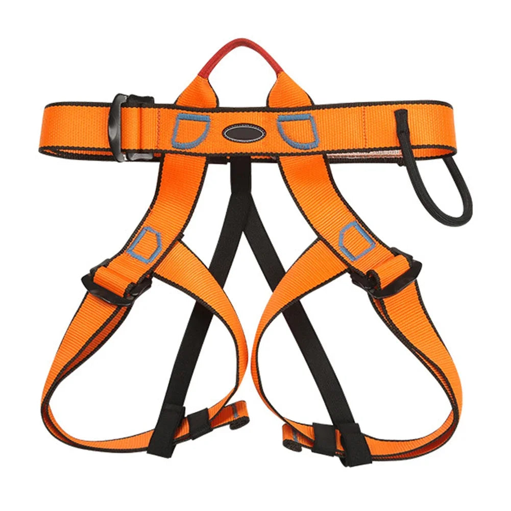 Professional Rock Climbing Harness - Adjustable Half Body Safety Belt for Mountaineering & Aerial Work