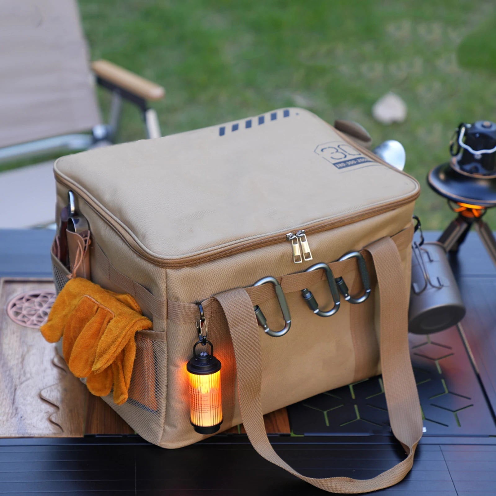 30L 42L Tactical Camping Storage Bag Insulated Folding Box Waterproof Picnic Tableware Field Equipment Outdoor Gear Organizer Trekker Essentials