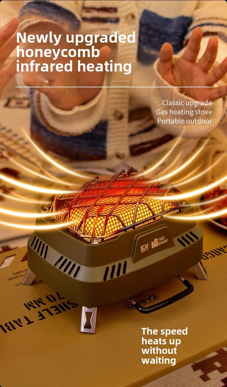 Portable Infrared Propane Heater | 3500W Split Gas Stove for Camping & Outdoor Windproof Heating