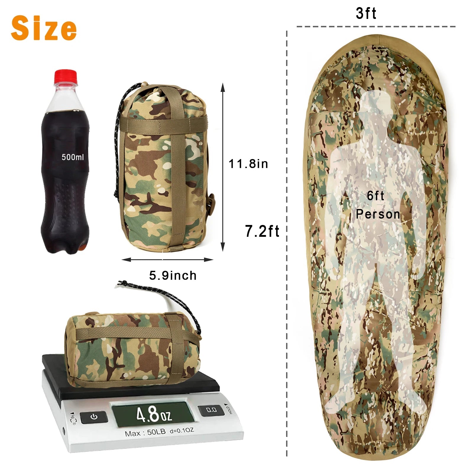 Bivy Cover Sack for Military Army Modular Sleeping System, Waterproof Outer Shell for Sleeping Bag, Minimalist Stealth Shelter Trekker Essentials