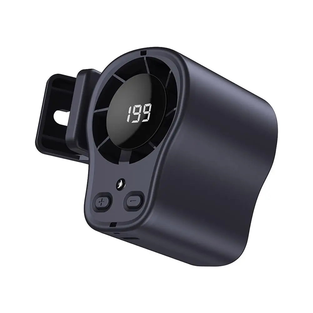Car Fan USB Rechargeable Portable Clip-on Desk Fan LED Display 360° Rotation Quiet Powerful Airflow for Camping Travel Office Trekker Essentials