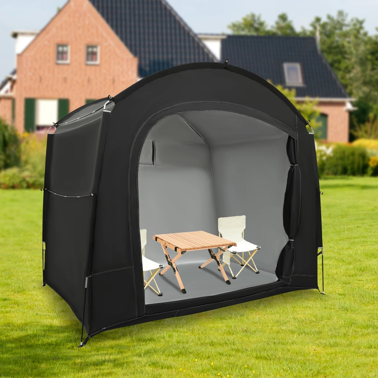 Portable Outdoor Bike Tent Travel Bike Storage Tent with Carry Bag Fits 3-4 Bikes for Bicycle Storage, Camping & Outdoor Equipment Trekker Essentials