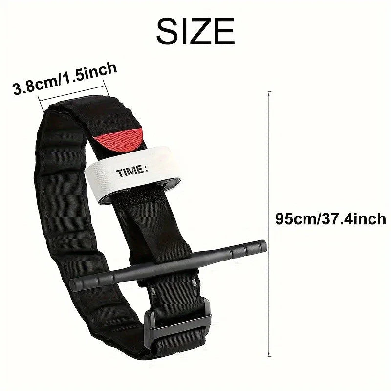 95cm 10pcs/set Emergency Belt Tourniquet Adjustment Buckle Medical Survival Combat Tactical Tourniquets Outdoor Exploration Trekker Essentials