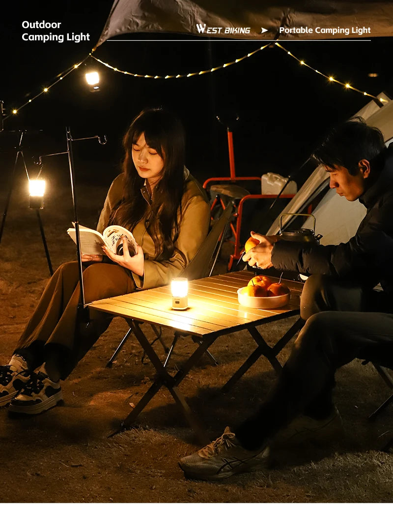 USB-C Rechargeable Camping Light - Magnetic Base LED Lantern with Tripod