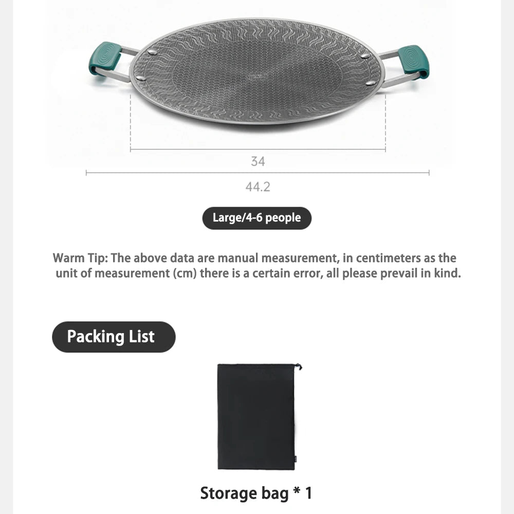 Stainless Steel Camping Grill Pan – Non-Stick Honeycomb BBQ Cookware for Outdoor Camping & Barbecue Trekker Essentials