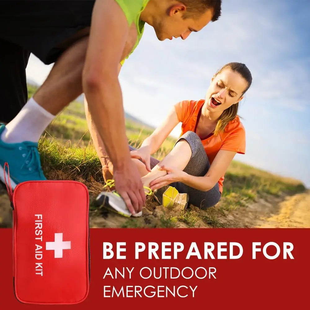 Family Car Travel First Aid Kit 198 Pieces First Aid Kit for Home, Car, Travel, Business, Survival, Office, Camping, Hiking, Boa Trekker Essentials