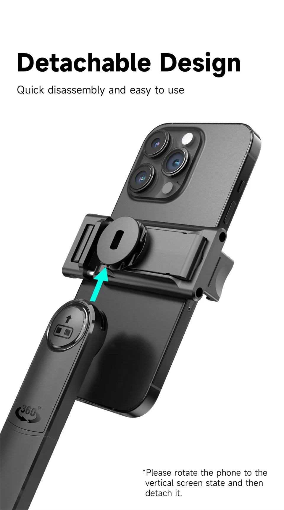 AI Tracking Selfie Stick - 360° Auto-Follow Tripod with Bluetooth Remote