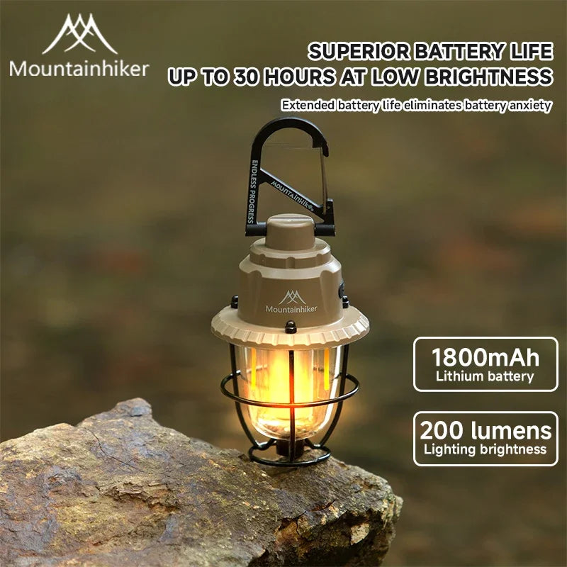 Rechargeable Vintage Lantern: Retro LED Camping Light for Outdoor, Emergency & Power Outages