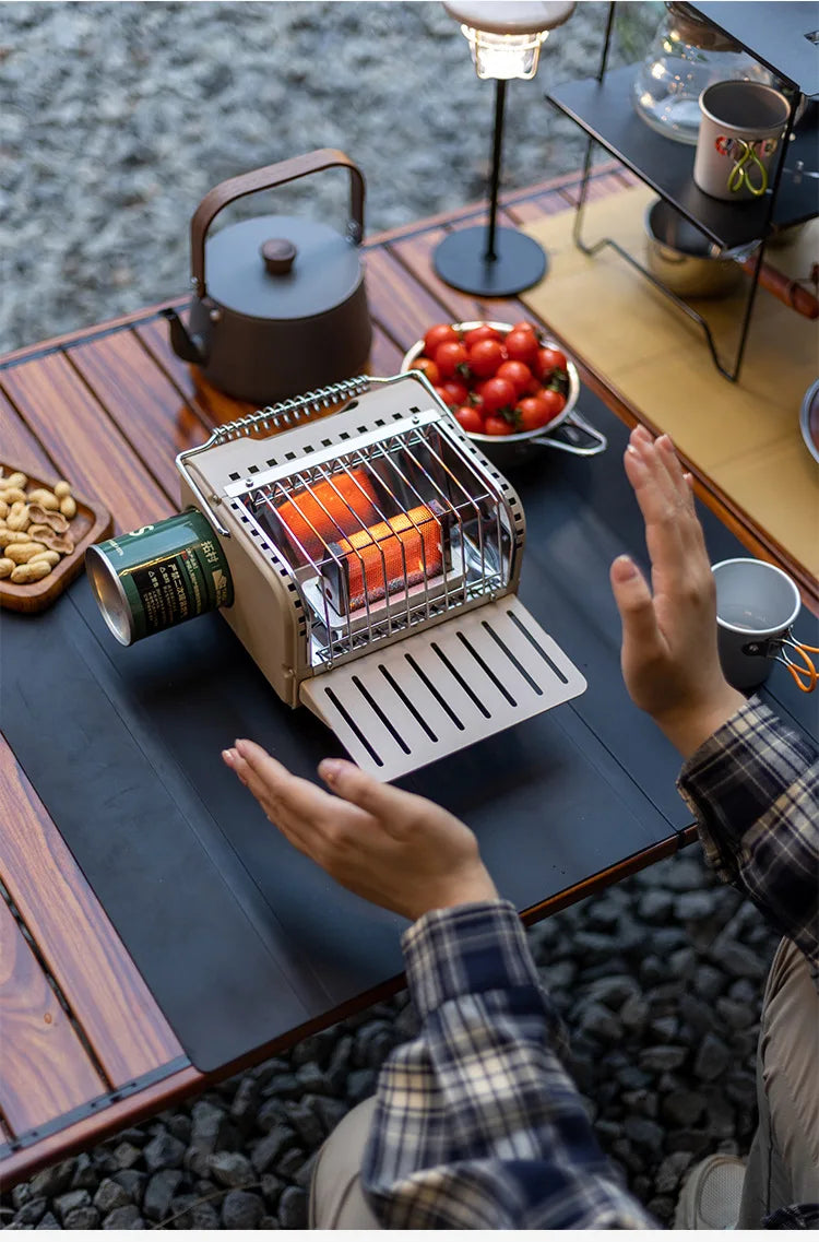 Portable 1200W Outdoor Gas Heater Stove – Smokeless Camping & Picnic Heater