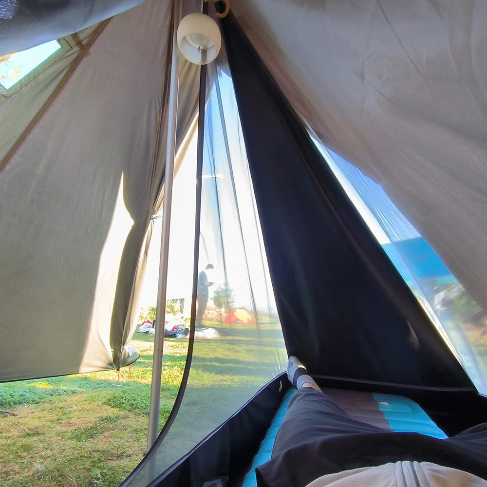Ultralight Hot Tent with Chimney Port – 1 Person Pyramid Tipi Tent for Camping & Bushcraft Trekker Essentials