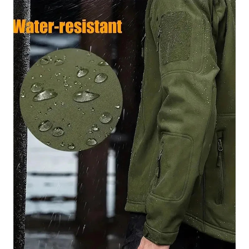 Men’s Tactical Hooded Jacket – Waterproof Softshell Military Utility Bomber for Outdoor & Casual Wear Trekker Essentials