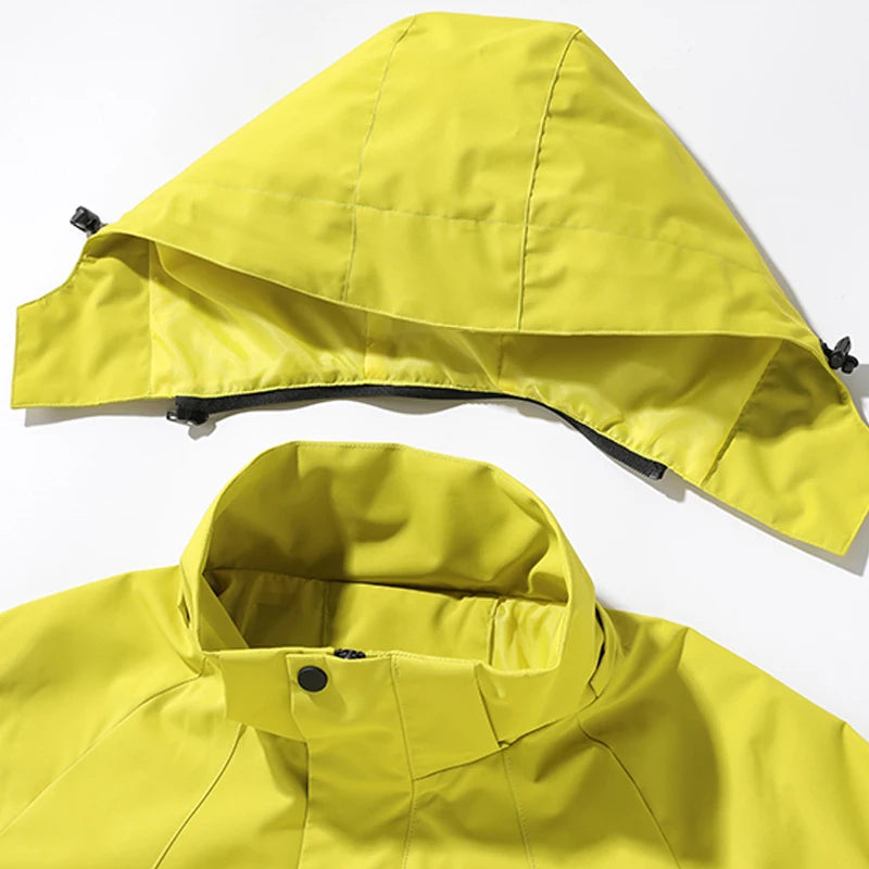LNGXO Unisex Waterproof Outdoor Jacket Windbreaker Rain Coat for Climbing Hiking Camping Trekking Men Women Windproof Breathable Trekker Essentials