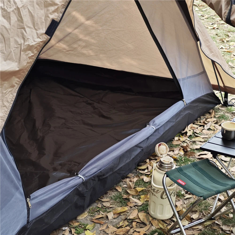 2 Person Hot Tent with Stove Jack – 4 Season Waterproof Camping Tent with Snow Skirt & Extended Vestibule Trekker Essentials