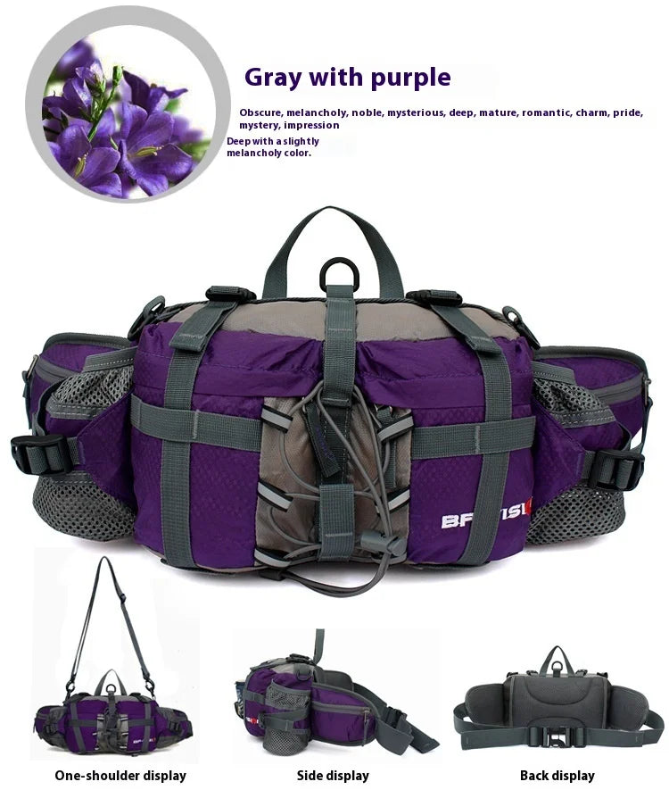 Hiking Waist Bag Outdoor Cycling Waterproof Backpack Reflective Strip Sports Fanny Pack Camping Nylon Hunting Accessor Trekker Essentials