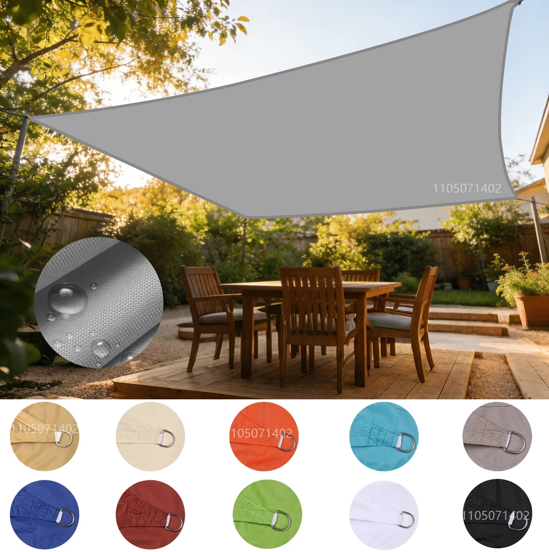 Waterproof Sun Shade Sail UV Block Canopy for Patio Garden Backyard Outdoor with D-Rings Trekker Essentials