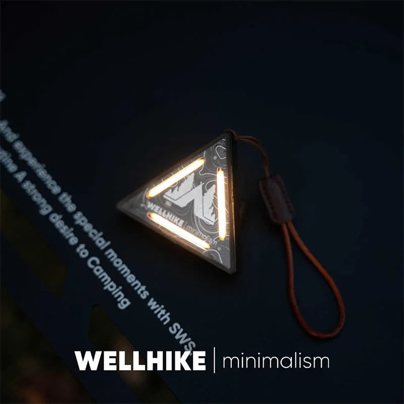WELLHIKE Outdoor Tactical Triangle Light SWS Riding Night Light Badge Warning Backpack Decoration Camping Mini Hanging Lights Trekker Essentials