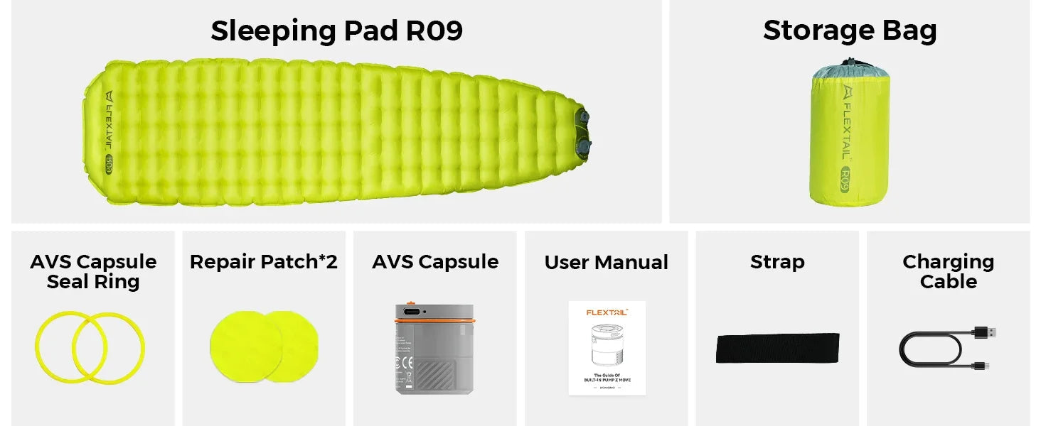 FLEXTAIL Insulated Sleeping Pad – Ultralight Inflatable Camping Mattress (Zero & Tiny Series) Trekker Essentials