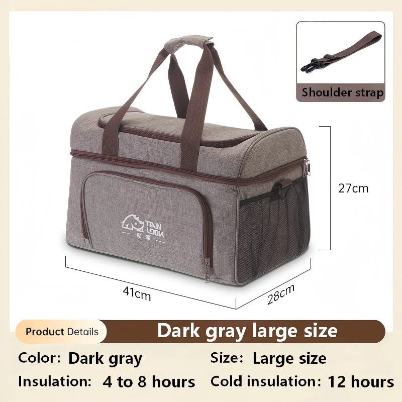 Outdoor camping bag, camping convenience hand-held insulated bag, sports outdoor, outdoor ice bag, large capacity insulated bag Trekker Essentials