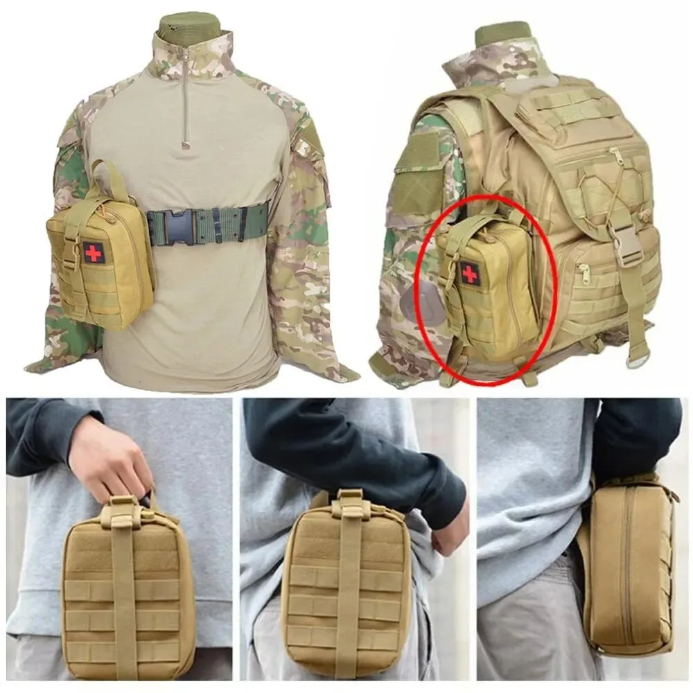 Tactical Molle First Aid Pouch – EDC Emergency Medical Kit Bag for Camping, Hiking & Survival Trekker Essentials