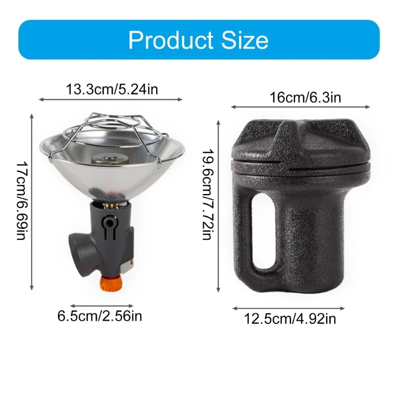 Compact Outdoor Gas Heater with Piezo Ignition | Portable Camping Warmer for Multi-Person Use
