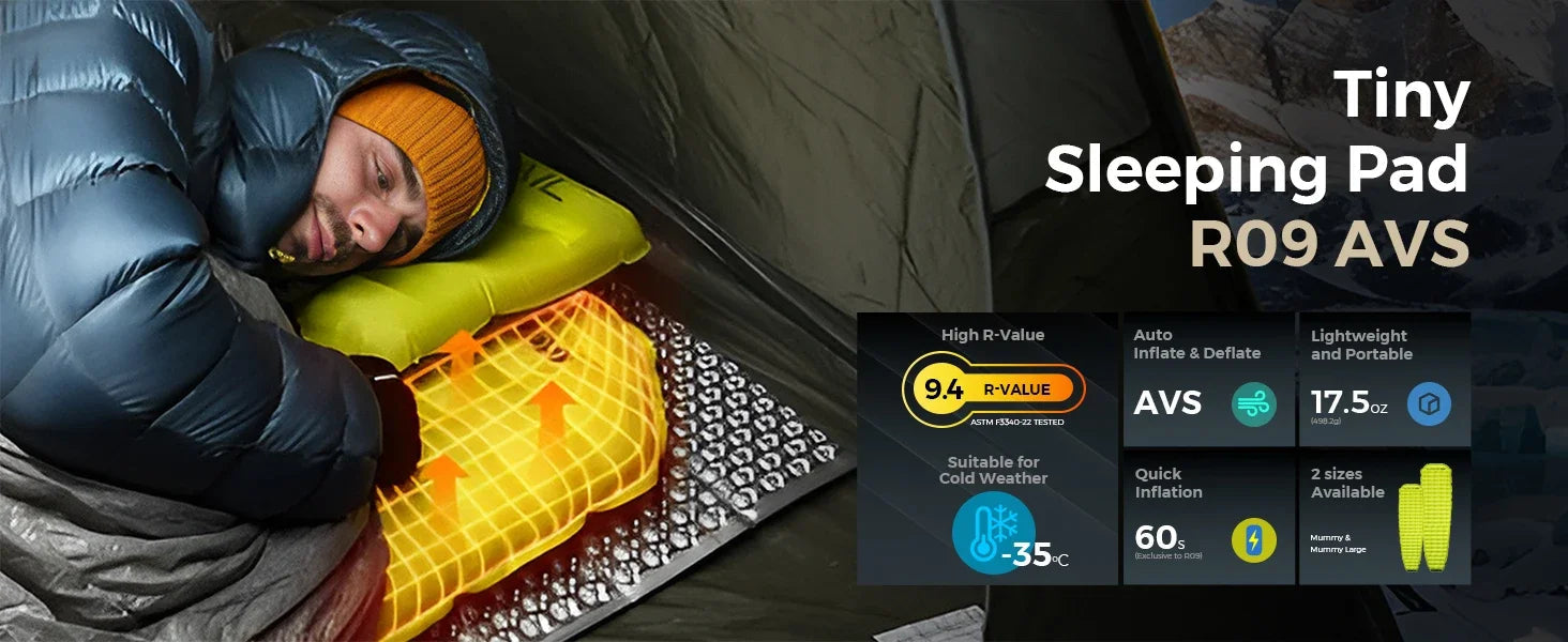 FLEXTAIL Insulated Sleeping Pad – Ultralight Inflatable Camping Mattress (Zero & Tiny Series) Trekker Essentials