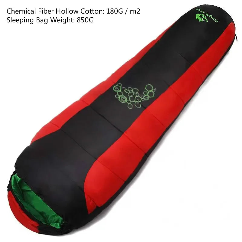 Thickened Cotton Sleeping Bag for Winter: 4-Season Mummy Bag with Adjustable Temperature Ratings
