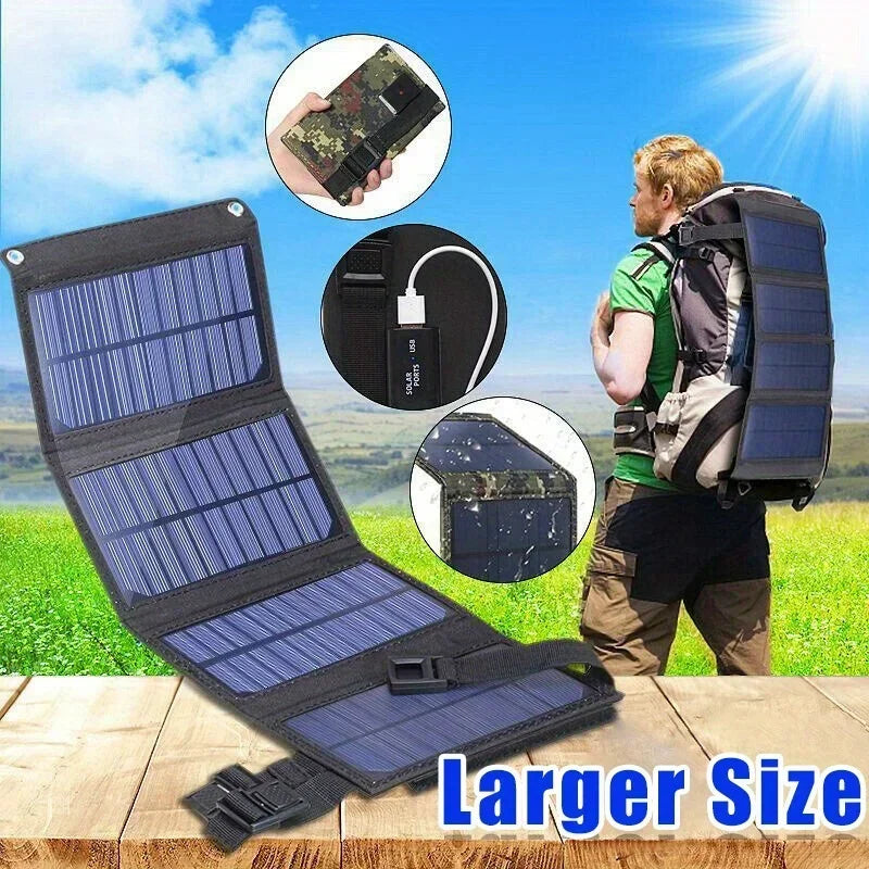 1PC Foldable Solar Panel, Portable Flexible  5V USB Foldable Solar Panel, Used for Small Batteries Outdoor Lighting Accessories Trekker Essentials
