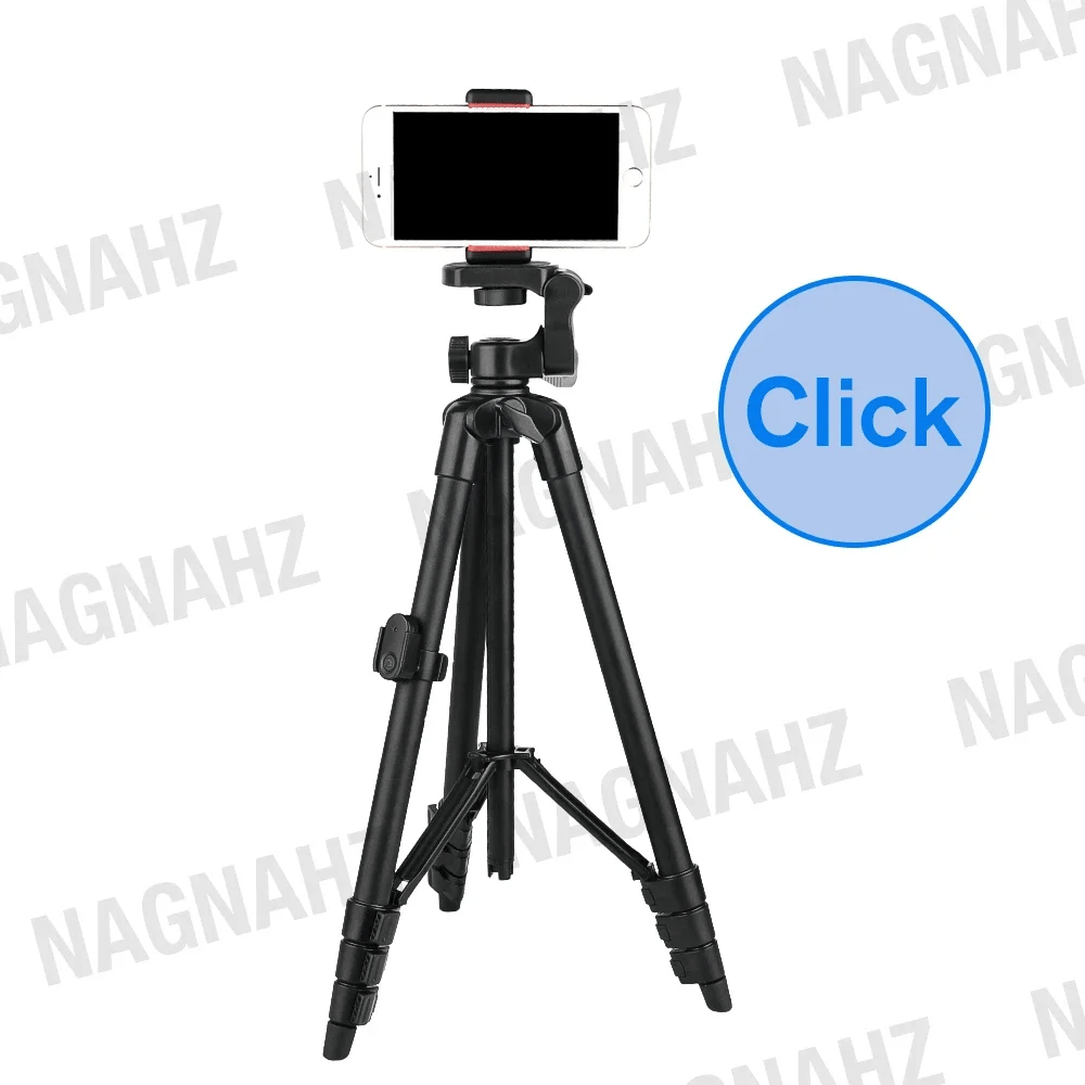 Professional Aluminum Tripod Stand with Bluetooth Remote - 140cm Extendable for Smartphones, DSLR & GoPro (iPhone/Xiaomi/Huawei Compatible)