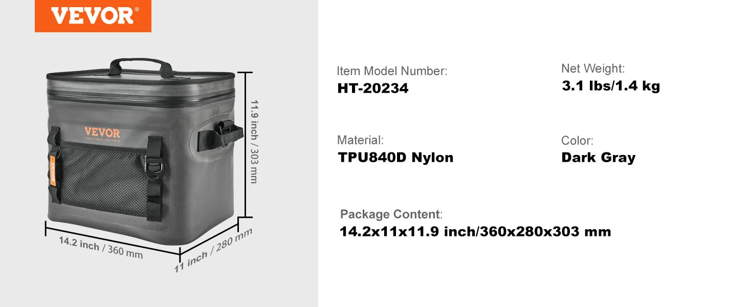 Bolsa térmica blanda: a prueba de fugas, impermeable, portátil, con capacidad para 16, 24 o 30 latas, ideal para actividades al aire libre.