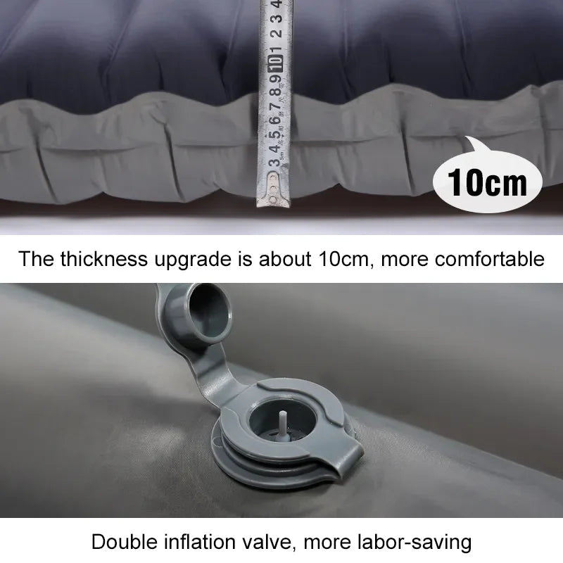 Outdoor Thicken Camping Mattress Ultralight Self-inflating Air Mattress Built-in Inflator Pump For Travel Hiking Fishing Trekker Essentials