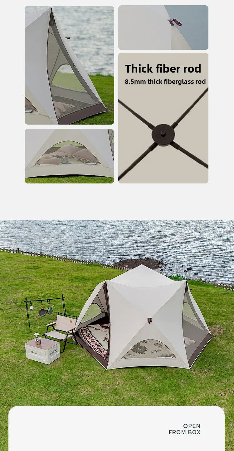 Tienda de playa desplegable de apertura rápida - Refugio portátil para sol y lluvia para uso en exteriores