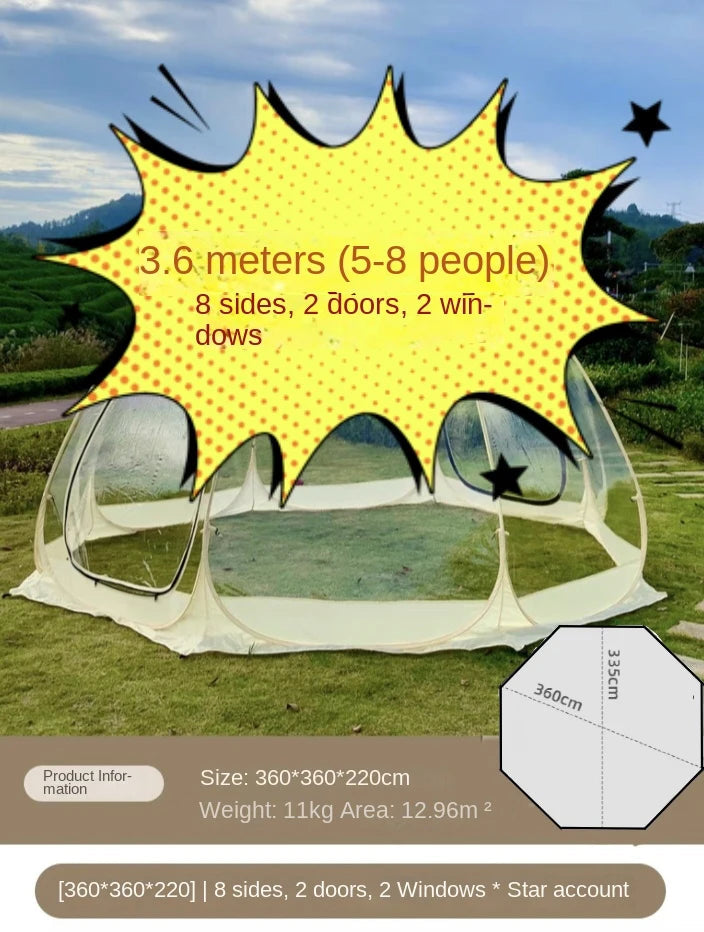Transparent Bubble Tent – Starry Sky Camping Dome for Glamping, Patio & Outdoor Events (5–8 Persons) Trekker Essentials