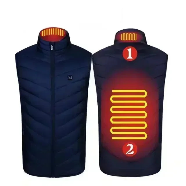 21-Zone Self-Heating Vest with USB Power | Men's & Women's Thermal Heated Jacket for Outdoor Activities