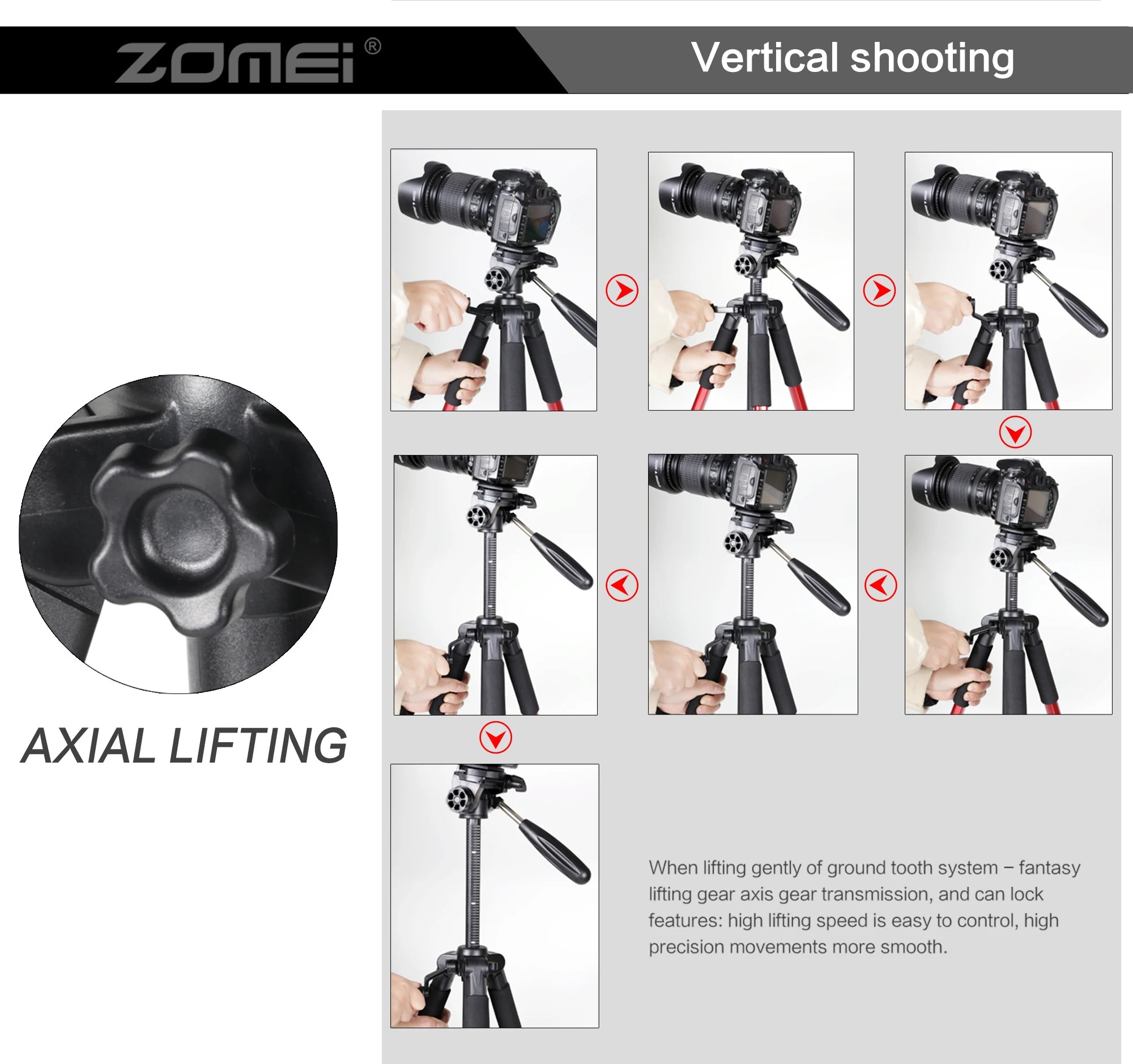73.6" Professional Camera Tripod - 5kg Load Aluminum Alloy DSLR/Phone Stand
