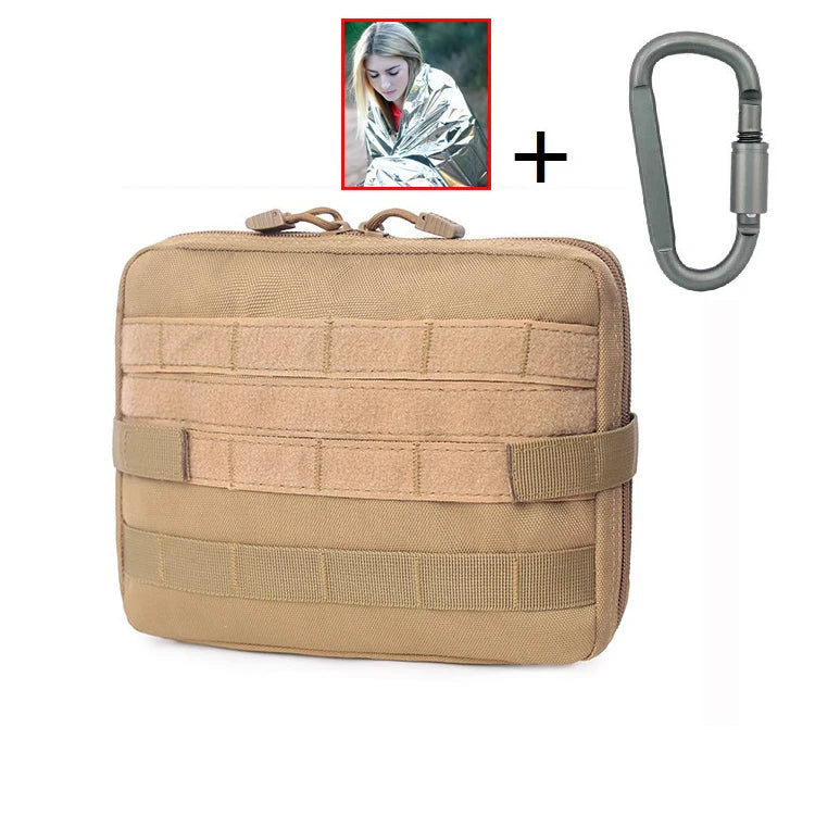 Tactical MOLLE Medical Pouch – EDC First Aid Utility Bag for Camping, Hiking & Emergency Use Trekker Essentials