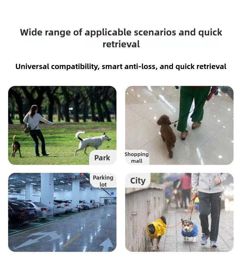 Pet Anti Lost GPS Tracker Bluetooth Compatible Waterproof Smart Real Time Tracking Locator Device for Dog Cat Collar Trekker Essentials