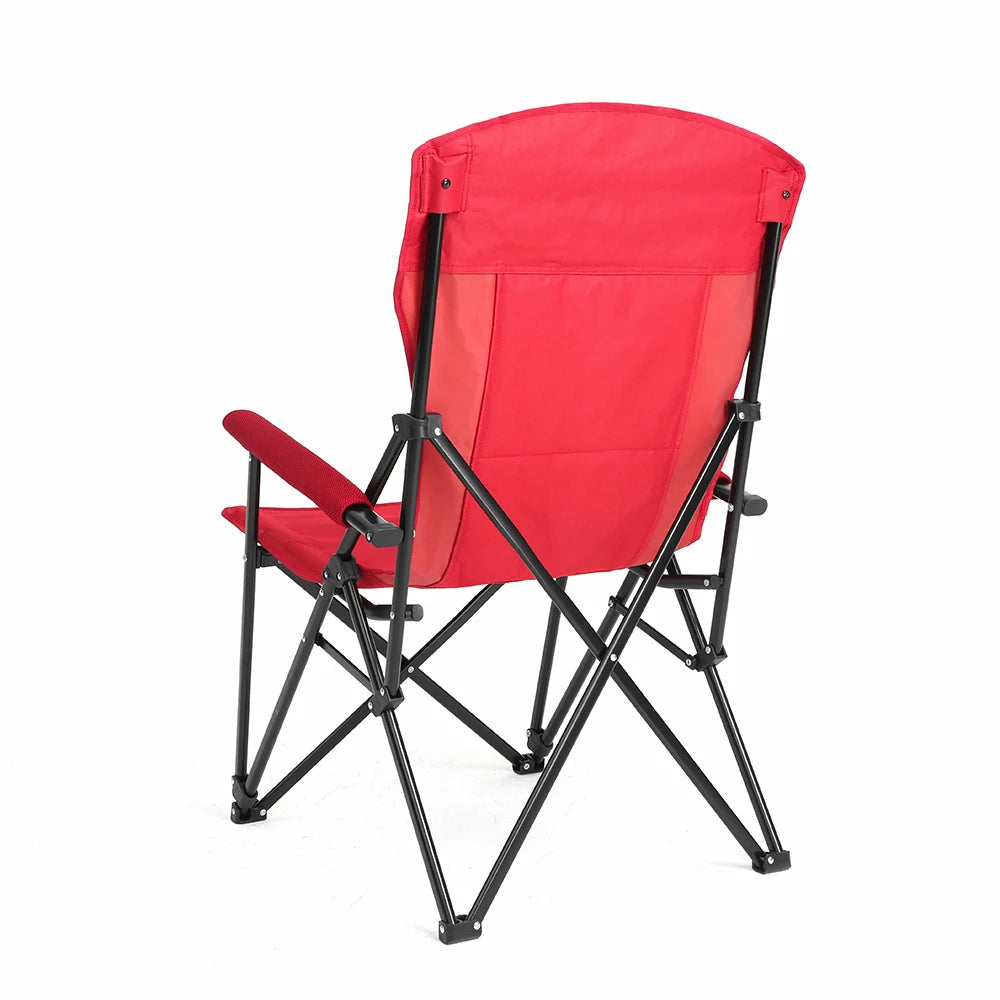 Outdoor Camping Chair, Portable Folding Lounge Moon Chair With Armrests, Drink Holder & Backrest For Outdoor Fishing Camping Trekker Essentials