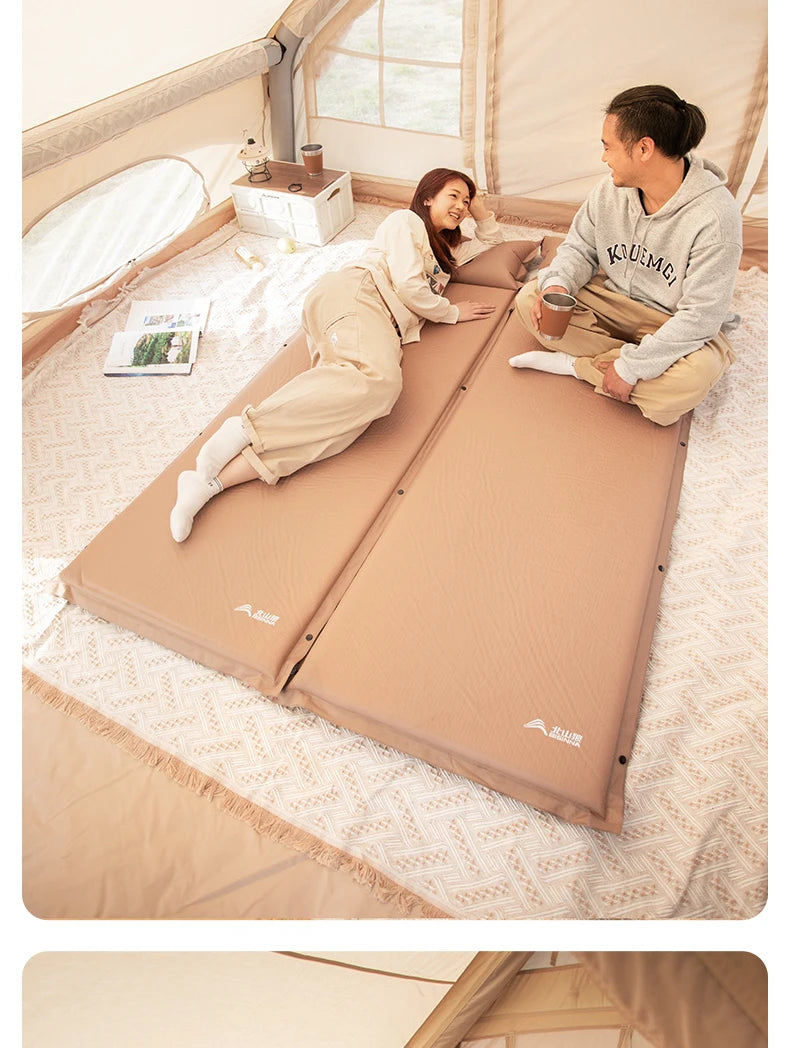 Self-Inflating Camping Mattress – Ultralight Splicable Sleeping Pad for Hiking, Travel & Outdoor Use Trekker Essentials