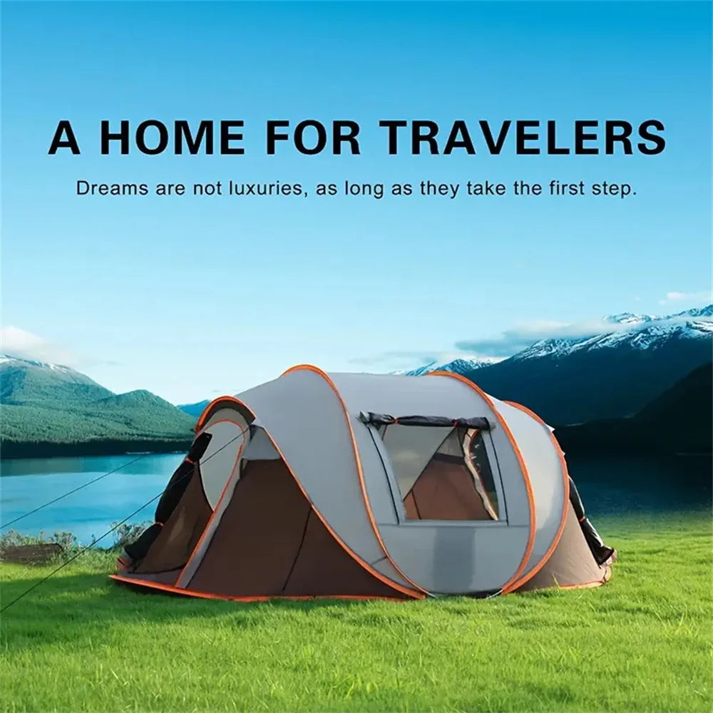 5-8 people quick opening hand throw tent waterproof camping boat tent outdoor tent fully automatic pop-up Trekker Essentials