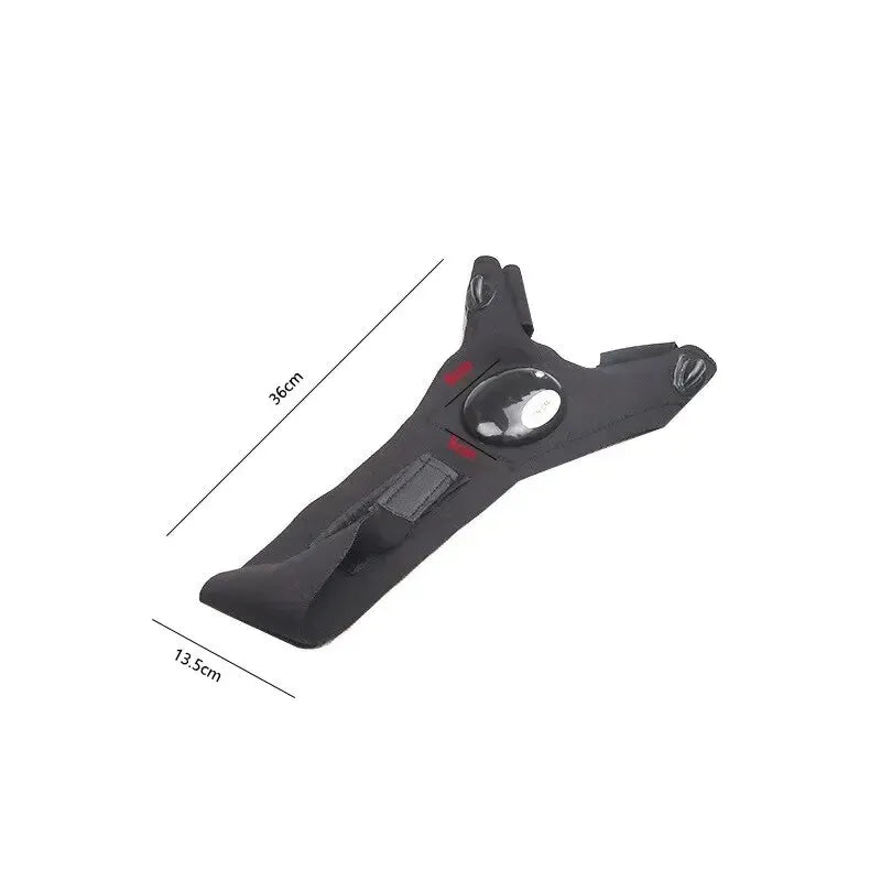 Night Light Fingerless LED Gloves Waterproof Outdoor Fishing Camping, Multi Light Outdoor Tool