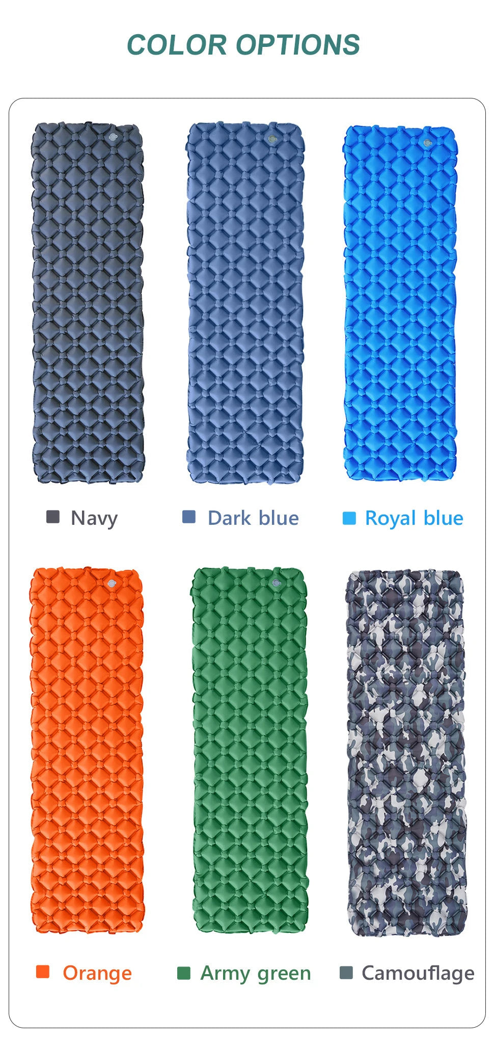 Ultralight Inflatable Camping Sleeping Pad – Portable TPU Nylon Air Mattress for Hiking & Travel Trekker Essentials