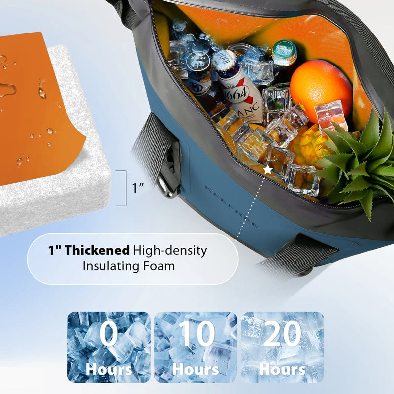 2026 Waterproof Cooler Bag Outdoor Large Capacity Picnic Camping Fishing Ice Bag Portable Thermal Insulation Cold TPU Picnic Bag Trekker Essentials