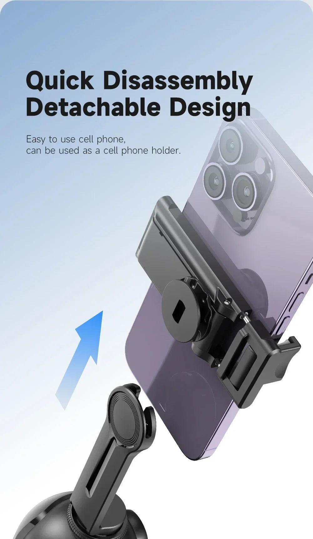 360° Auto Face Tracking Gimbal Tripod with Gesture Control & Remote