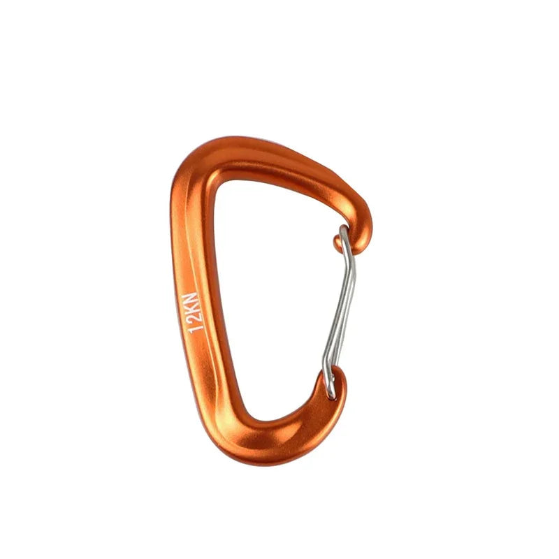 D-Shaped Carabiner Clips (1/8 PCS) – 12KN Heavy Duty Aluminum Hooks for Camping, Hammocks & Outdoor Gear Trekker Essentials