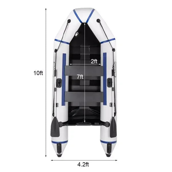 10ft Heavy-Duty Inflatable Boat with Hard Deck, 330kg Capacity for Fishing & Recreation