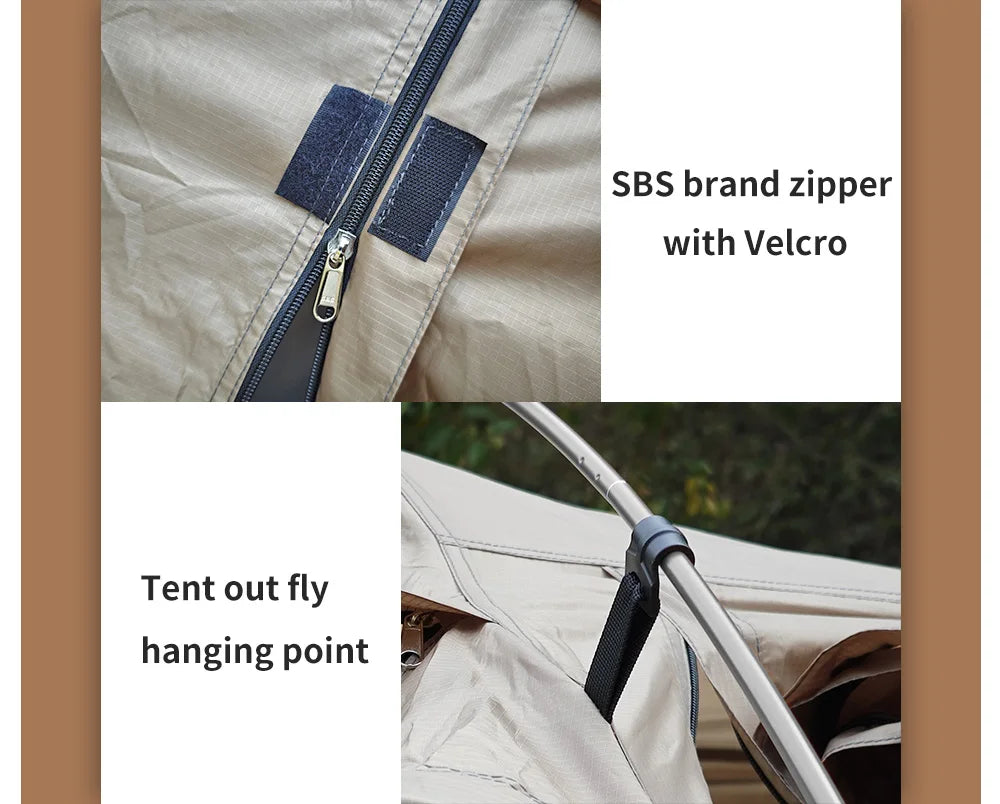 2 Person Hot Tent with Stove Jack – 4 Season Waterproof Camping Tent with Snow Skirt & Extended Vestibule Trekker Essentials