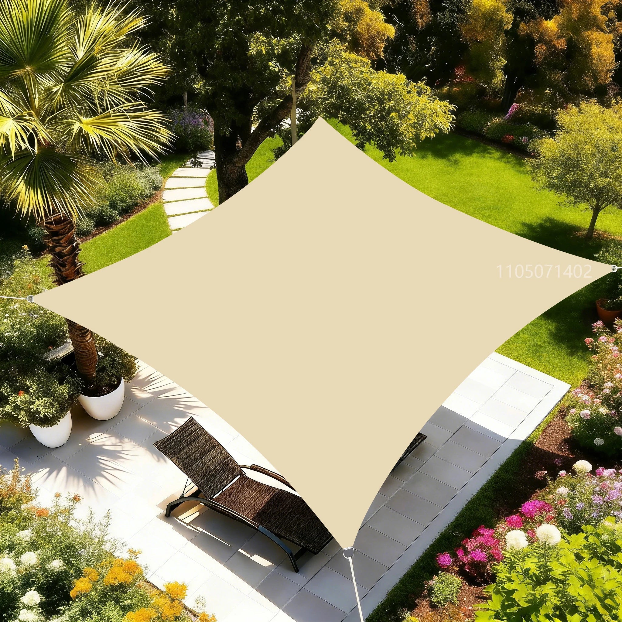 Waterproof Sun Shade Sail UV Block Canopy for Patio Garden Backyard Outdoor with D-Rings Trekker Essentials