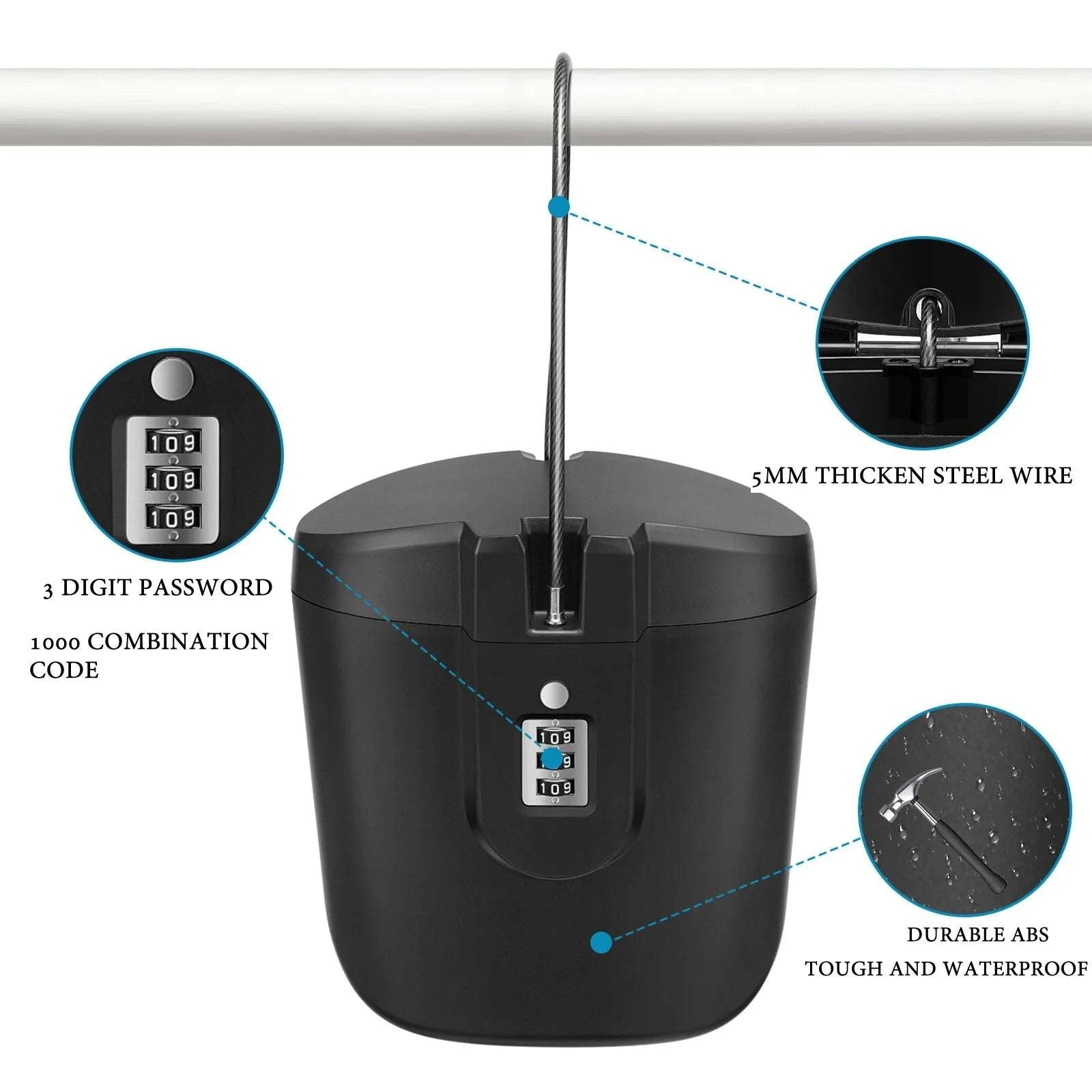 2L Portable Combination-Lock Safe Box – Trekker Essentials